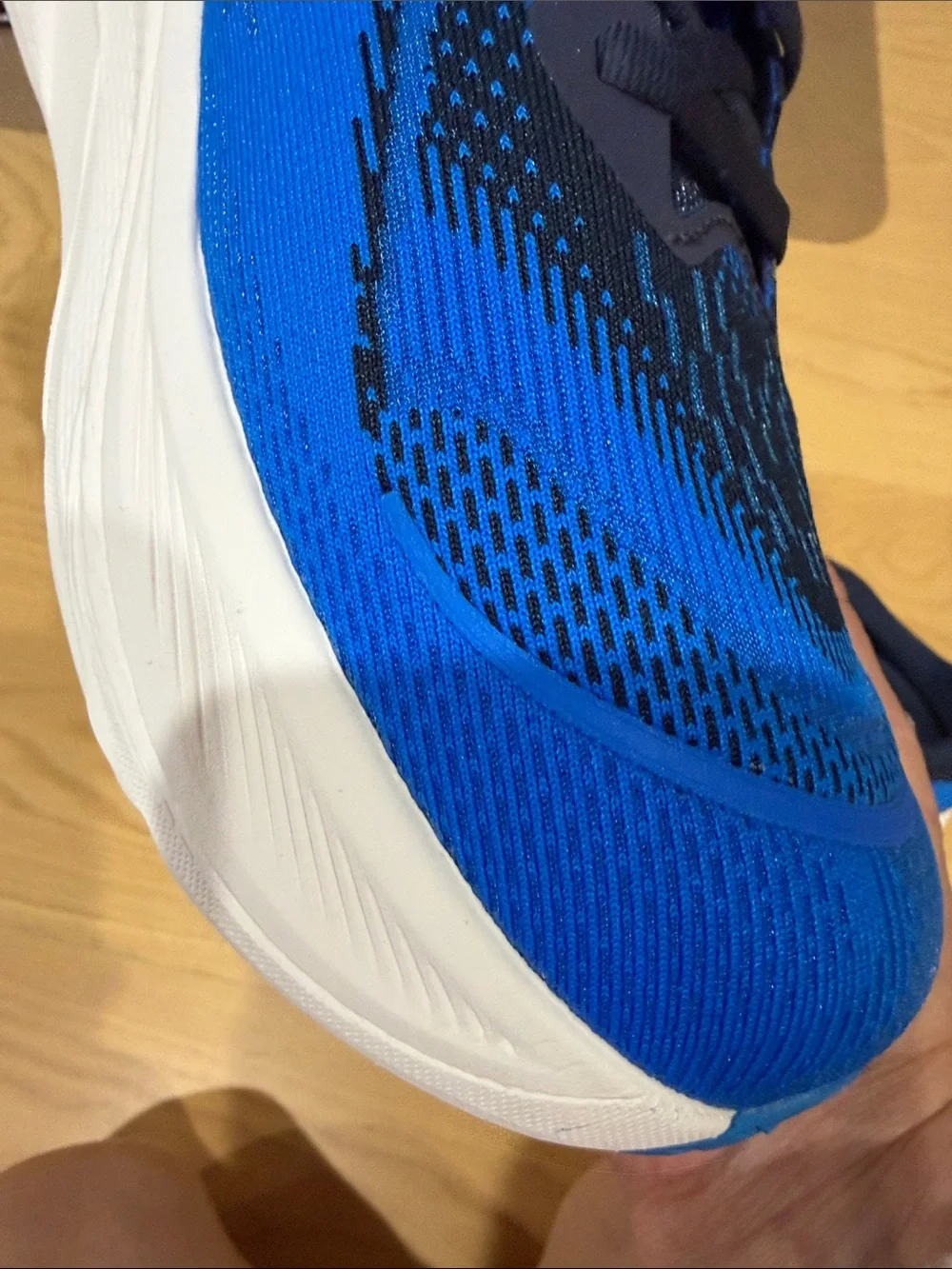 Hoka Men SkyFlow Blue with Neon Green Accent Running Sneakers